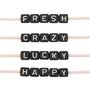 Voir la diapositive 2 : RICO DESIGN Itoshii pack 20 perles ponii noires fresh crazy lucky happy