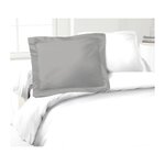 LOVELY HOME LOVELY HOME Lot de 2 Taies dOreillers 100% coton 50x70 cm - Gris clair