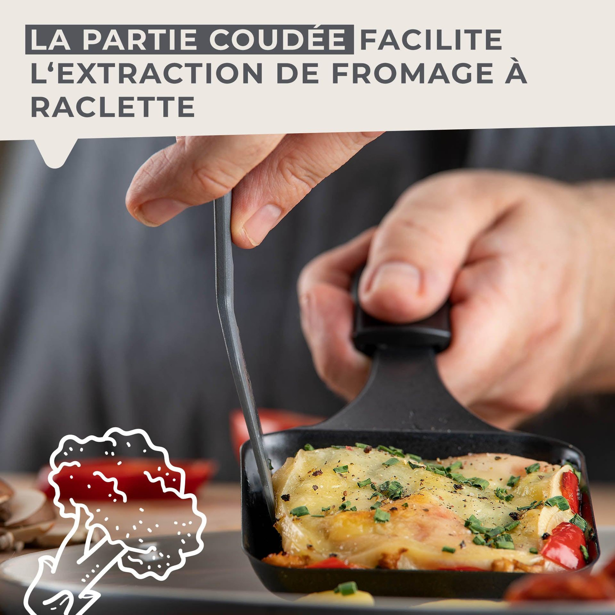 Voir la diapositive 5 : Fackelmann Lot de 4 spatules à raclette 16 cm fackelmann