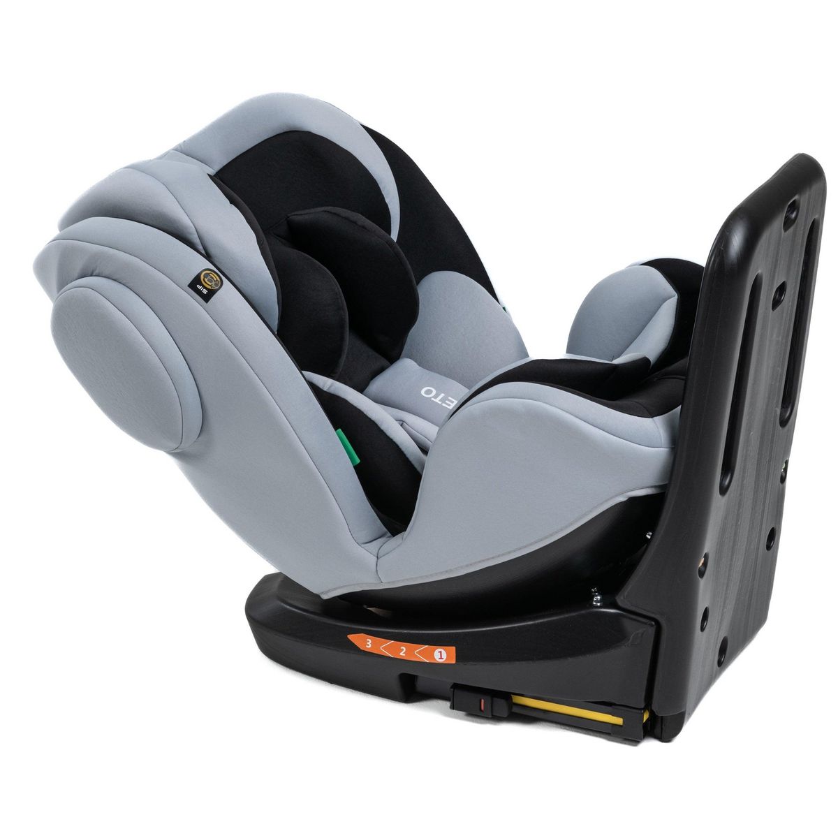 BEBELISSIMO BEBELISSIMO - Siège auto Isofix - pivotant 360 ° - groupe 0+/1/2/3 - (0-36kg) - i-Leto - gris/noir - protections latérales