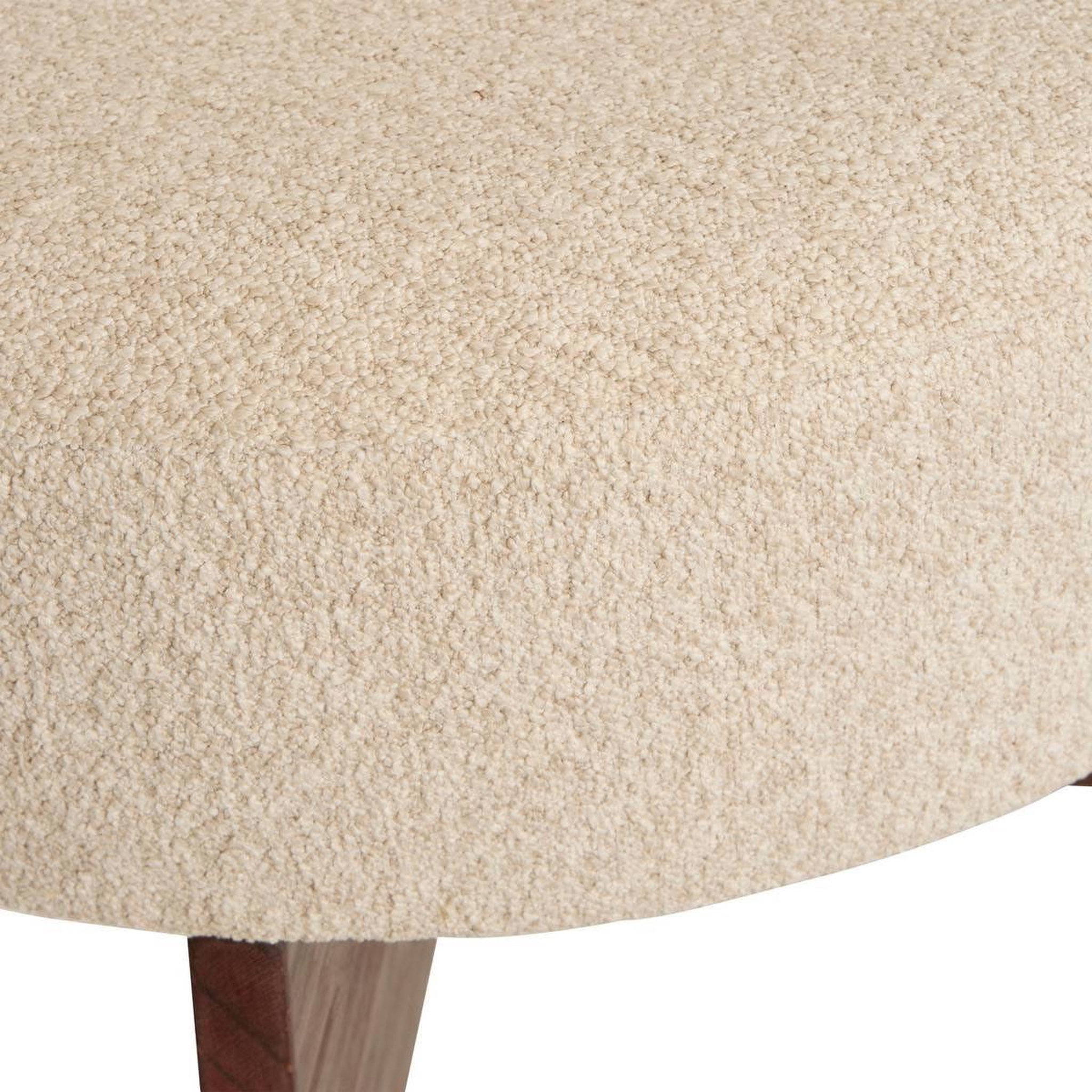 Voir la diapositive 2 : ATMOSPHERA Pouf bouclette  kayan  50cm ivoire