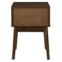 Voir la diapositive 6 : The Home Deco Factory Table de chevet marron 1 tiroir avec poignée dorée