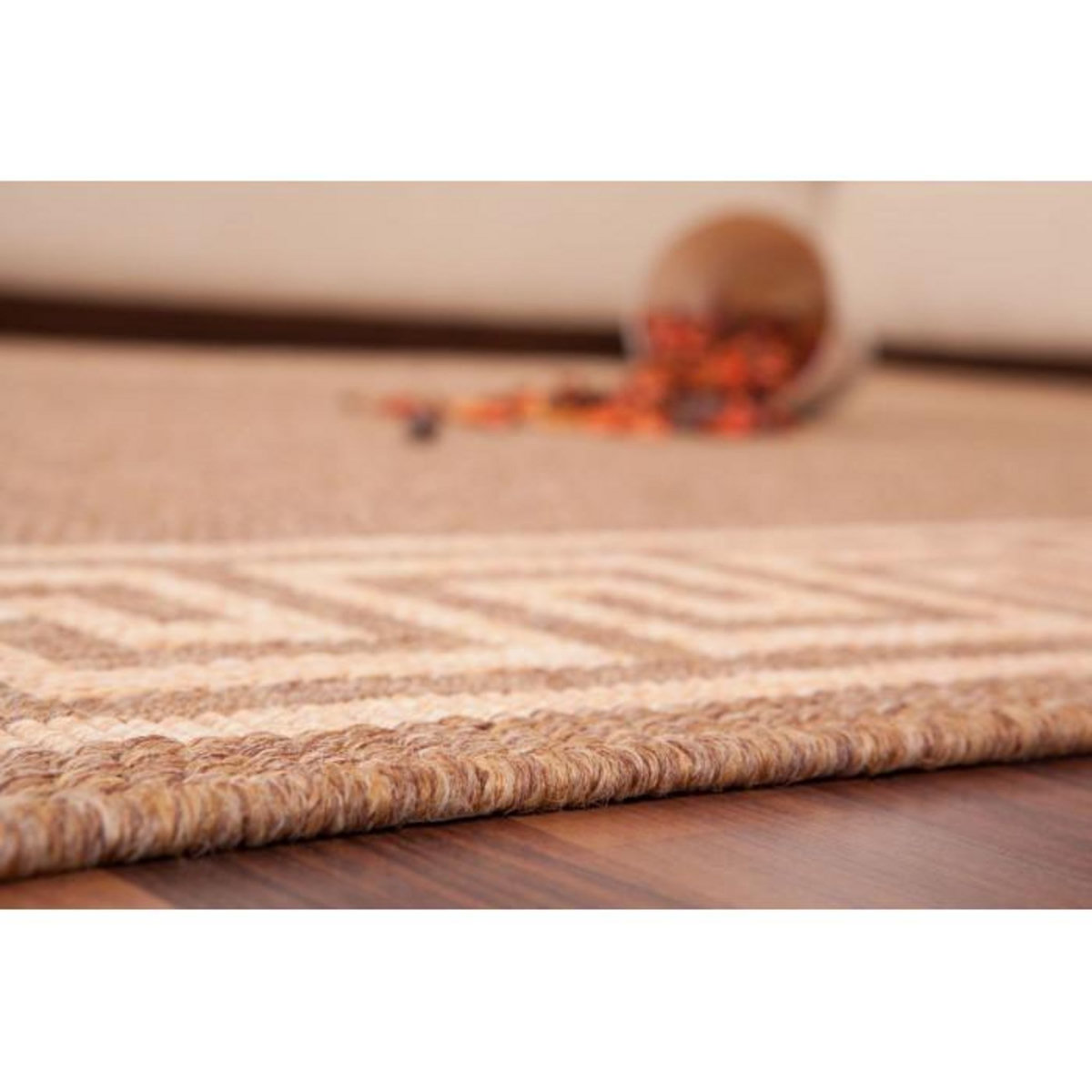 Paris Prix Tapis Graphique à Poils Courts  Malmo  Marron Café