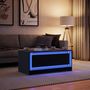 Voir la diapositive 4 : VIDAXL Table basse avec lumieres LED noir bois d'ingenierie