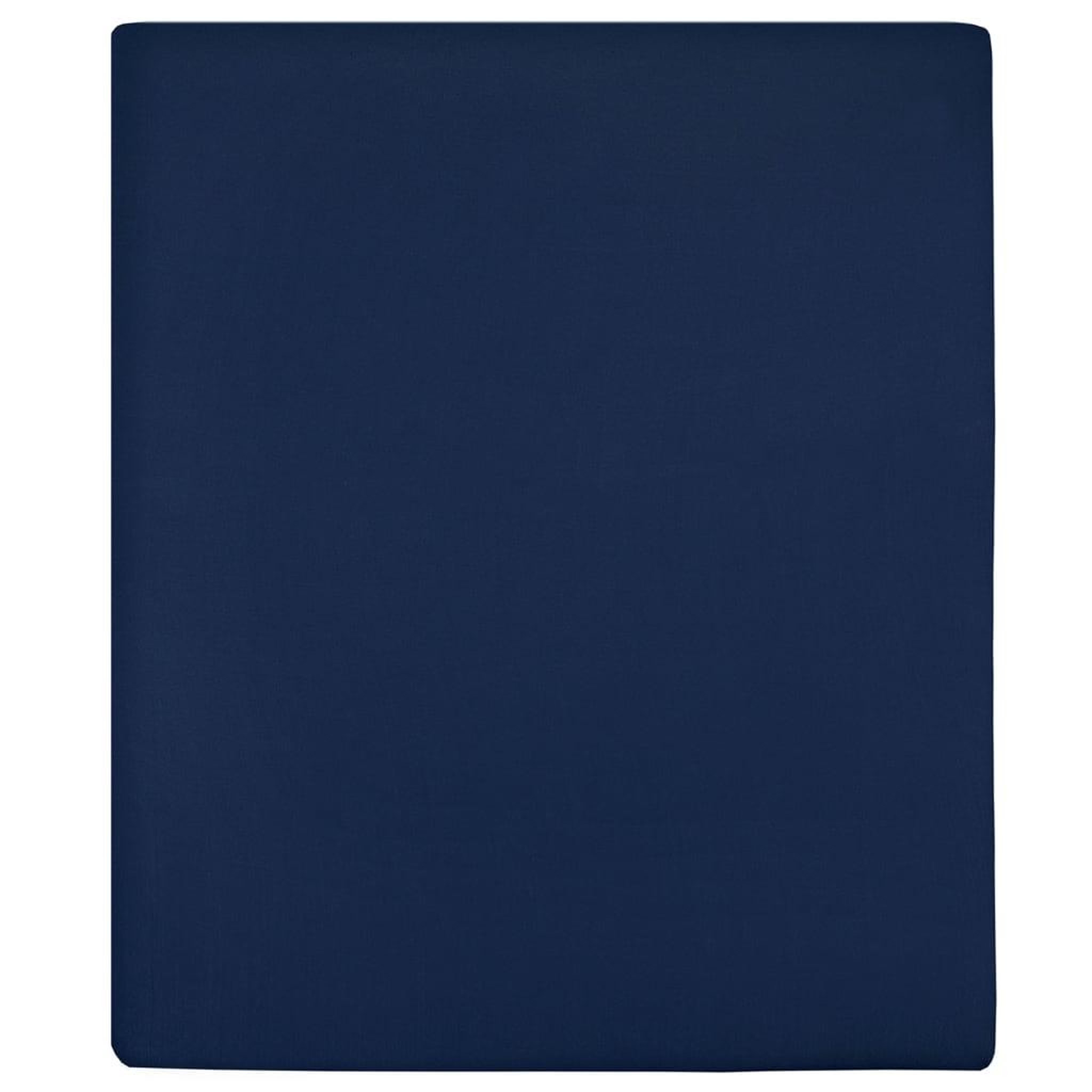 VIDAXL Draps-housses Jersey 2 pcs Bleu marine 180x200 cm Coton