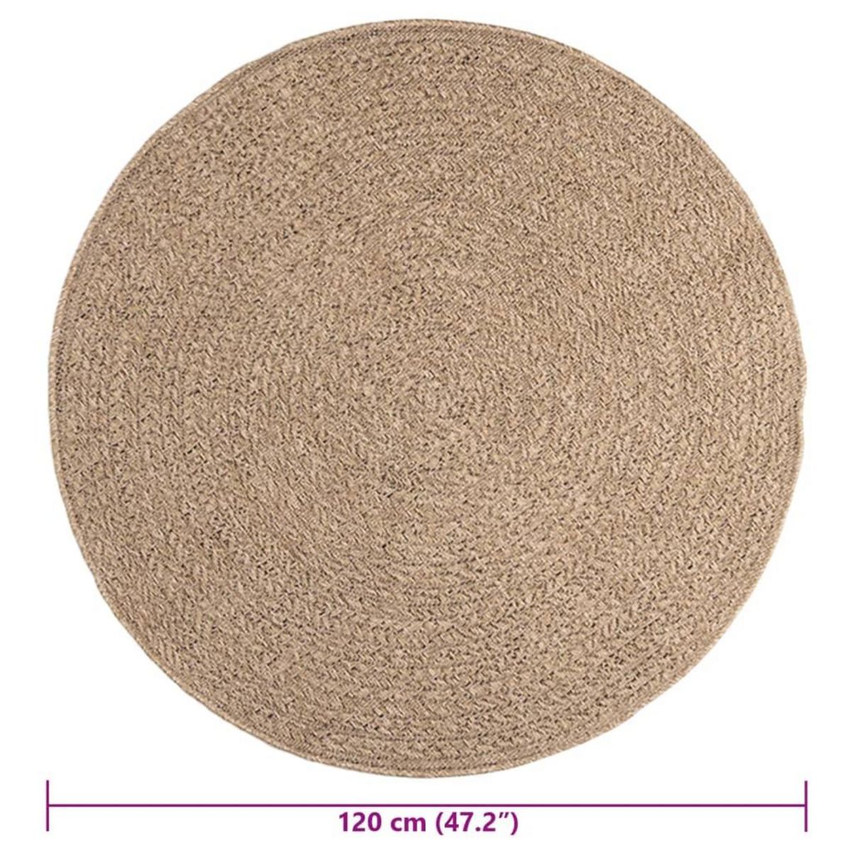 VIDAXL Tapis 120 cm aspect jute interieur et exterieur