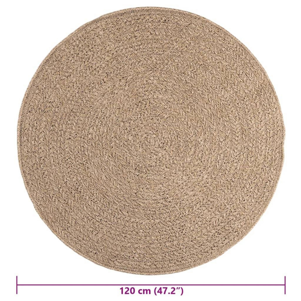 VIDAXL Tapis 120 cm aspect jute interieur et exterieur