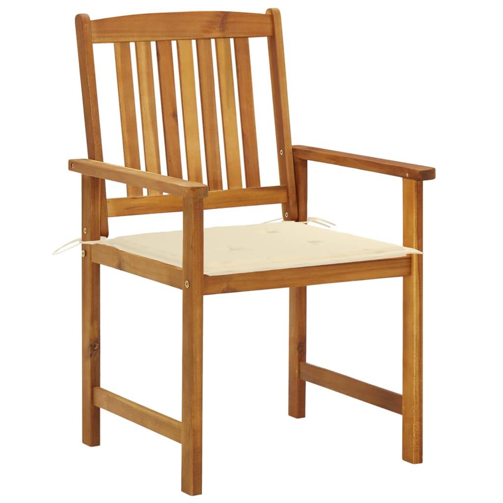 Voir la diapositive 3 : VIDAXL Chaises de jardin avec coussins lot de 4 Bois d'acacia massif