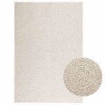 VIDAXL Tapis ZIZUR creme 120x170 cm aspect de jute interieur exterieur