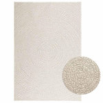 VIDAXL Tapis ZIZUR creme 120x170 cm aspect de jute interieur exterieur