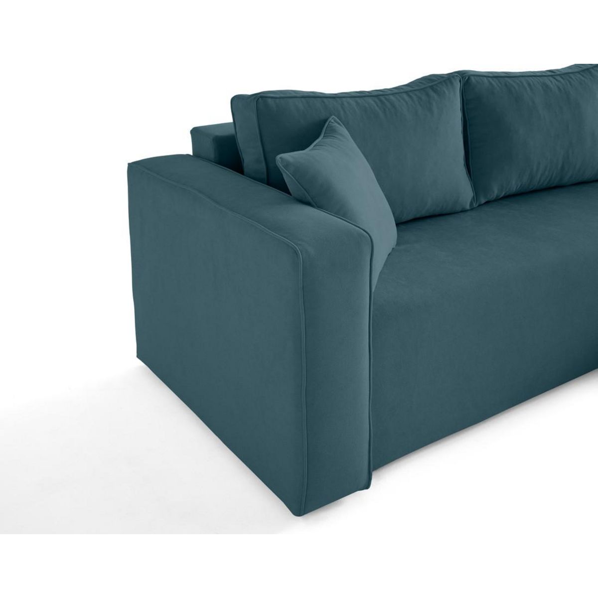 BEST MOBILIER Topaze - canapé d'angle déhoussable réversible 4 places en tissu