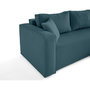 Voir la diapositive 6 : BEST MOBILIER Topaze - canapé d'angle déhoussable réversible 4 places en tissu