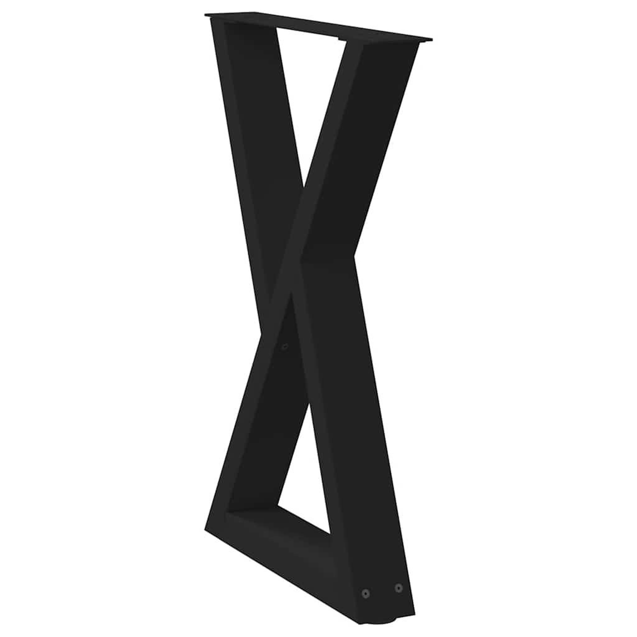 Voir la diapositive 4 : VIDAXL Pieds de table a manger 2 pcs noir 50x(72-73,3) cm