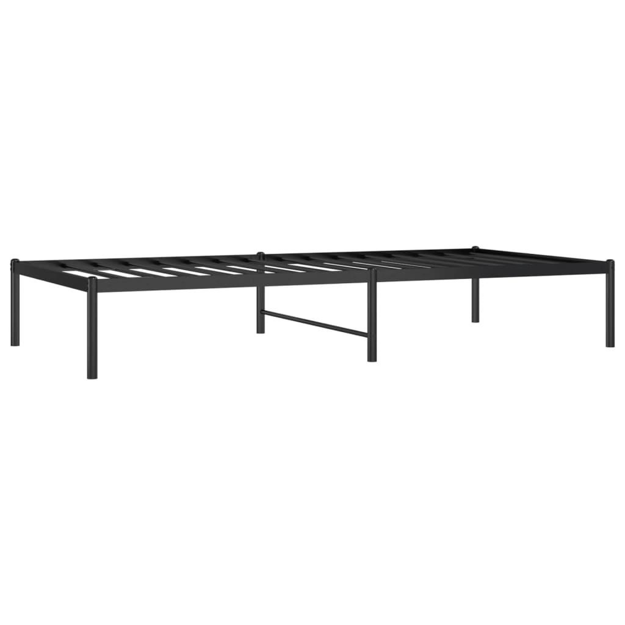 Voir la diapositive 3 : VIDAXL Cadre de lit metal sans matelas noir 90x190 cm