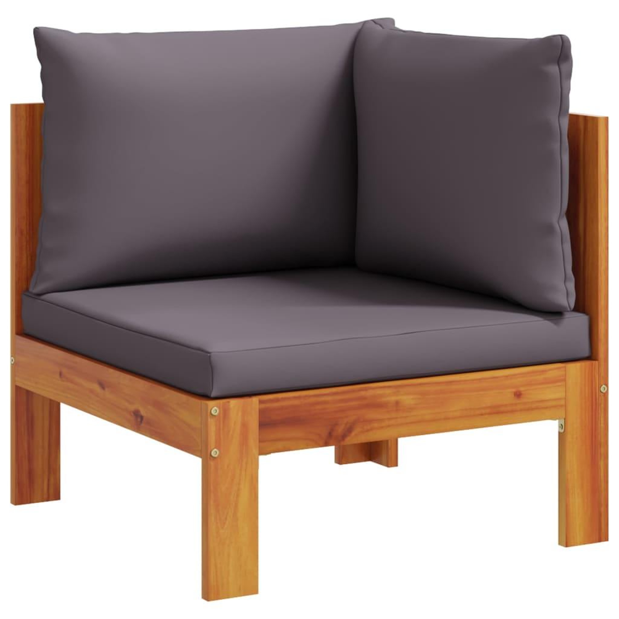Voir la diapositive 2 : VIDAXL Canape d'angle de jardin avec coussins bois massif d'acacia