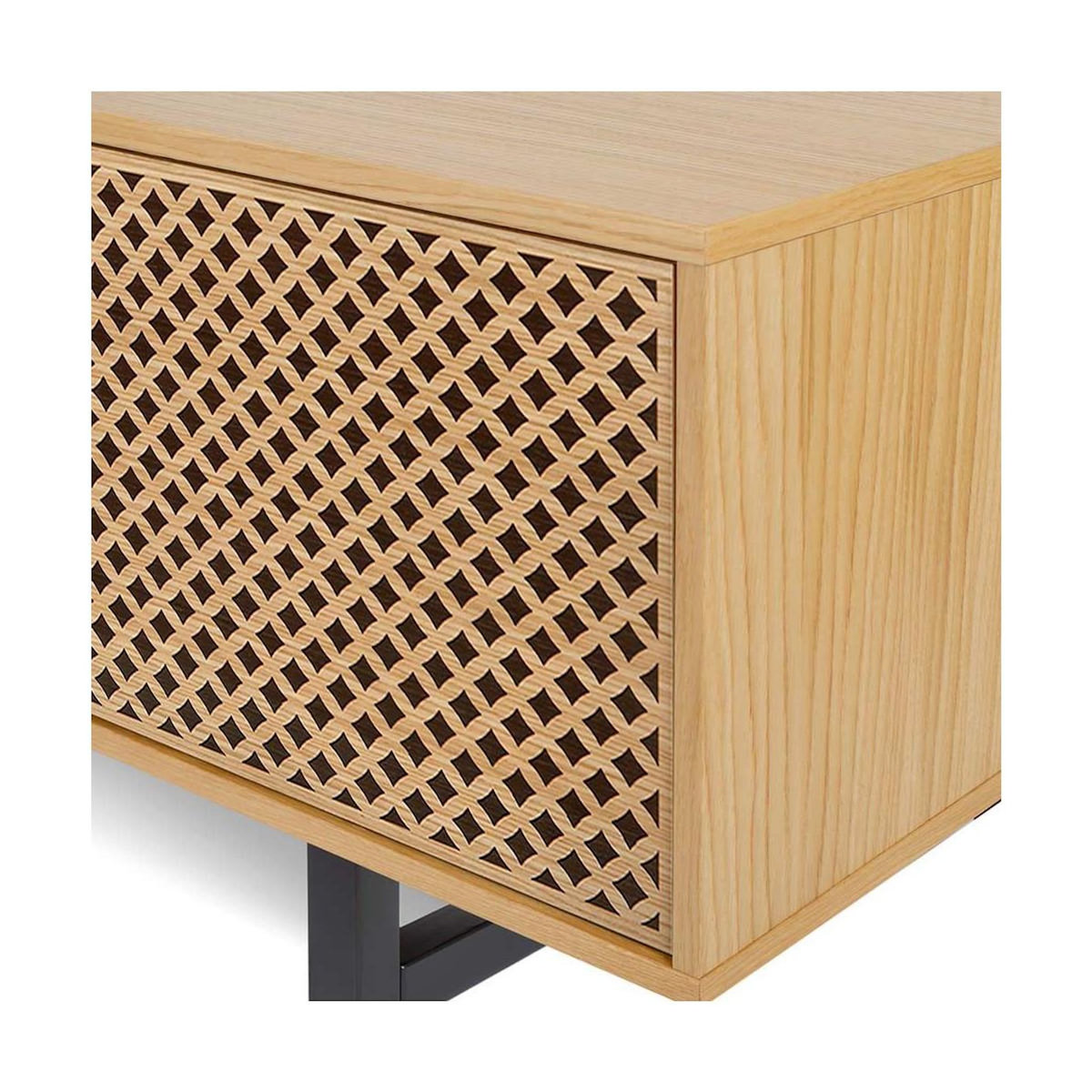 Paris Prix Meuble TV 2 Portes en Bois  Camden  150cm Naturel