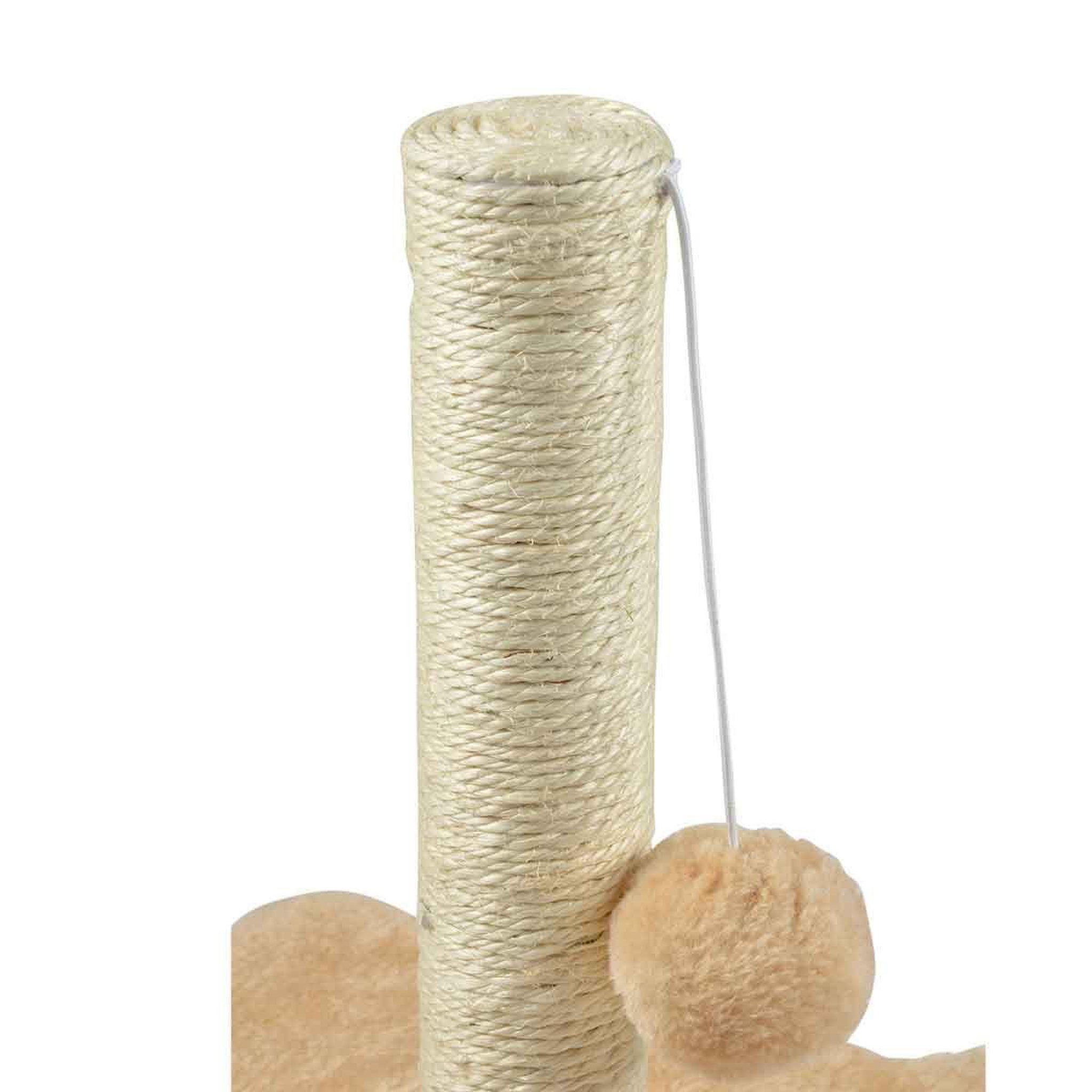 Voir la diapositive 3 : LOVE STORY Arbre à chat avec socle  tête  33cm écru