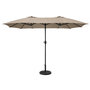 Voir la diapositive 1 : CONCEPT USINE Parasol rectangulaire double 2,7x4,6m taupe VENICE