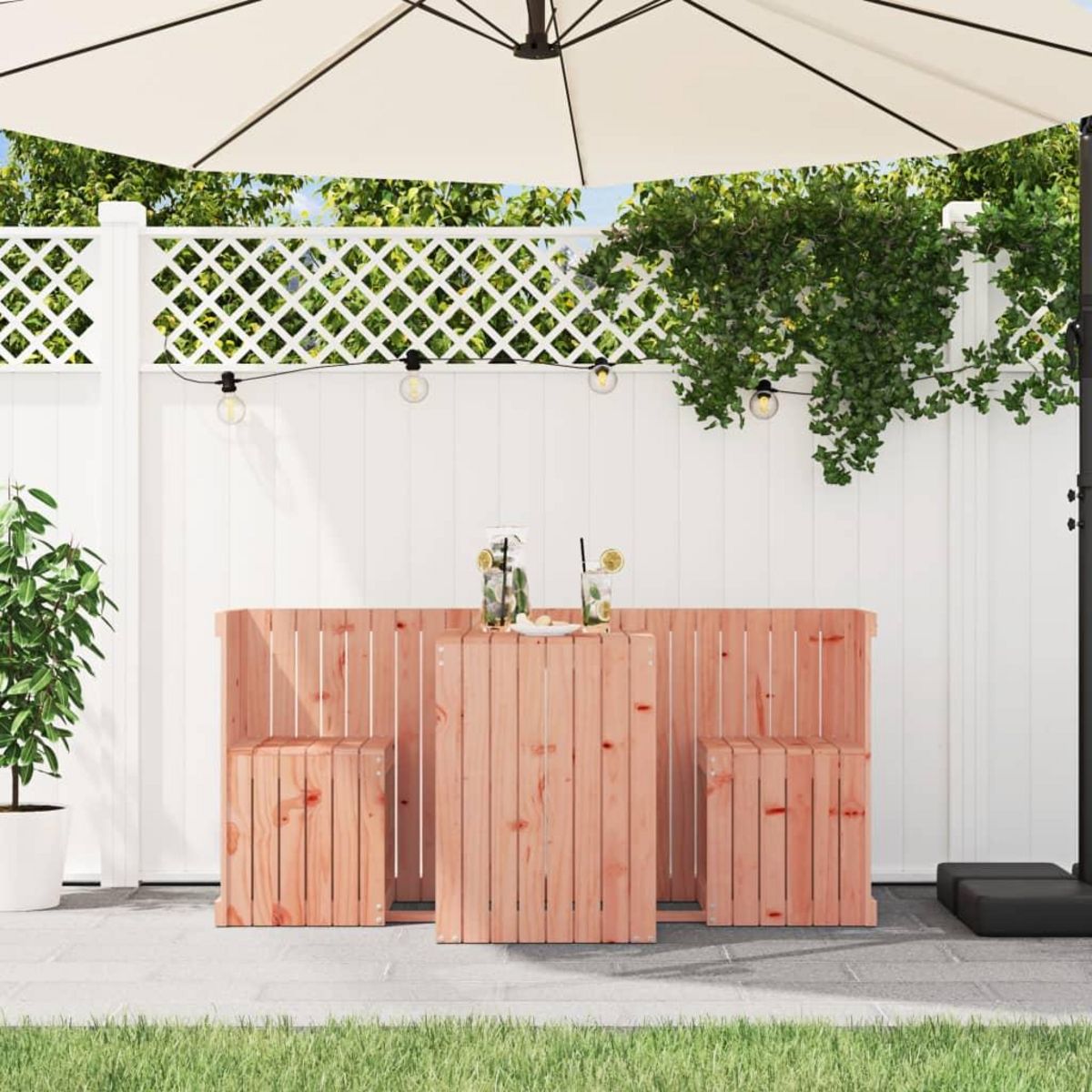 VIDAXL Set de balcon 2 places bois de Douglas massif