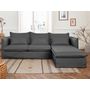 Voir la diapositive 6 : LISA DESIGN Adriann - canapé d'angle droit fixe - 4 places - en tissu déhoussable