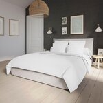DODO Housse de couette Influence Percale Blanc. Coloris disponibles : Blanc