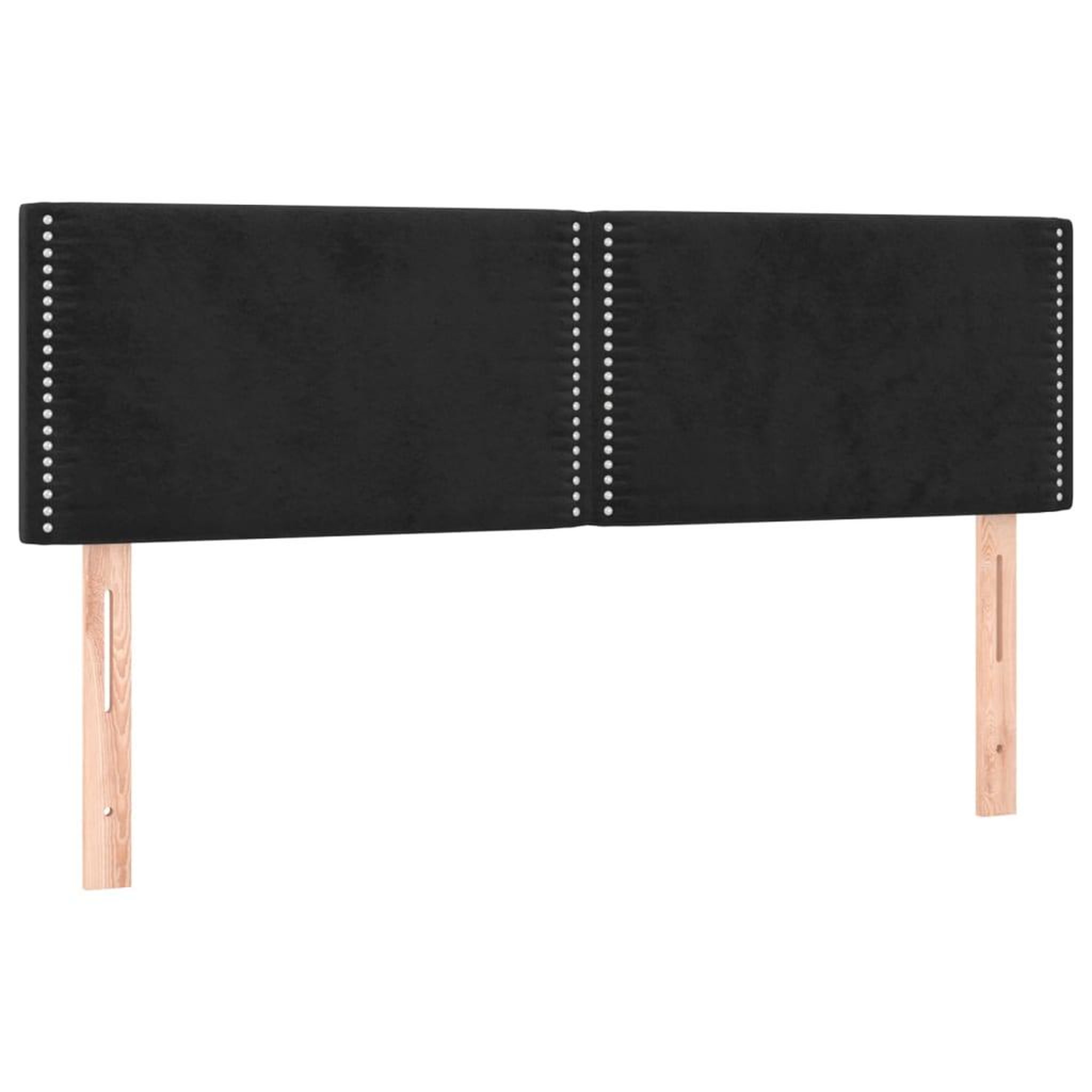Voir la diapositive 2 : VIDAXL Tetes de lit 2 pcs Noir 72x5x78/88 cm Velours