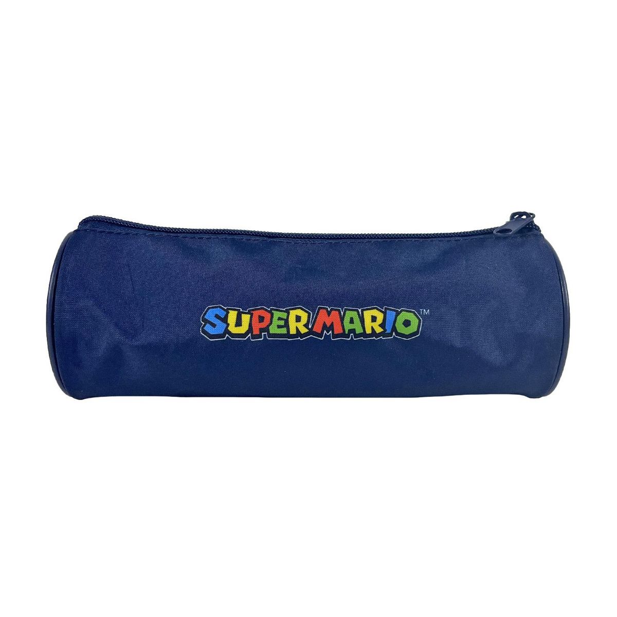 Bagtrotter Bagtrotter - Super Mario - Trousse Scolaire Ronde - Marine - 1 Compartiment Zippé - 22x7x7cm - Matière Polyester - Accessoire et Papeterie Scolaire