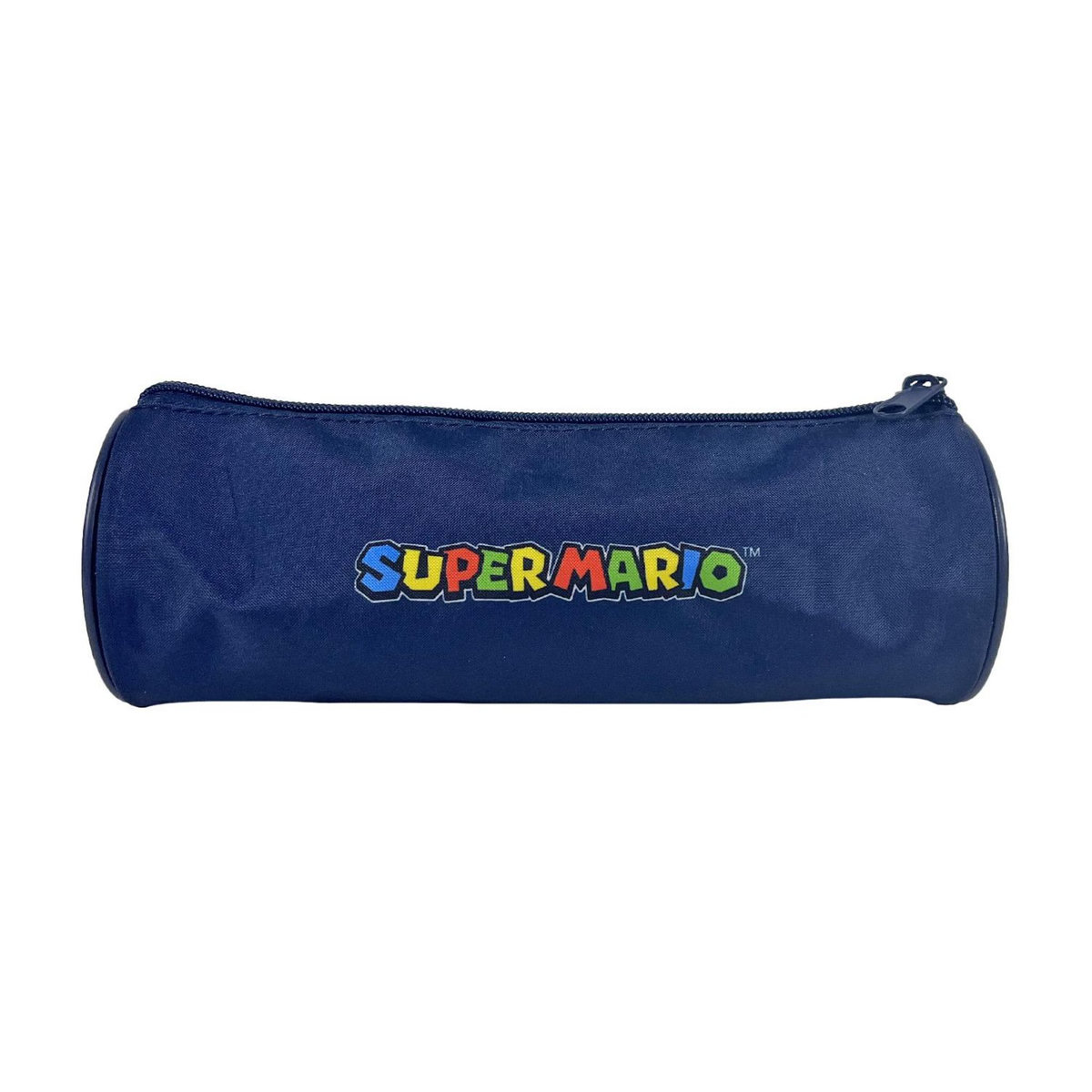 Bagtrotter Bagtrotter - Super Mario - Trousse Scolaire Ronde - Marine - 1 Compartiment Zippé - 22x7x7cm - Matière Polyester - Accessoire et Papeterie Scolaire