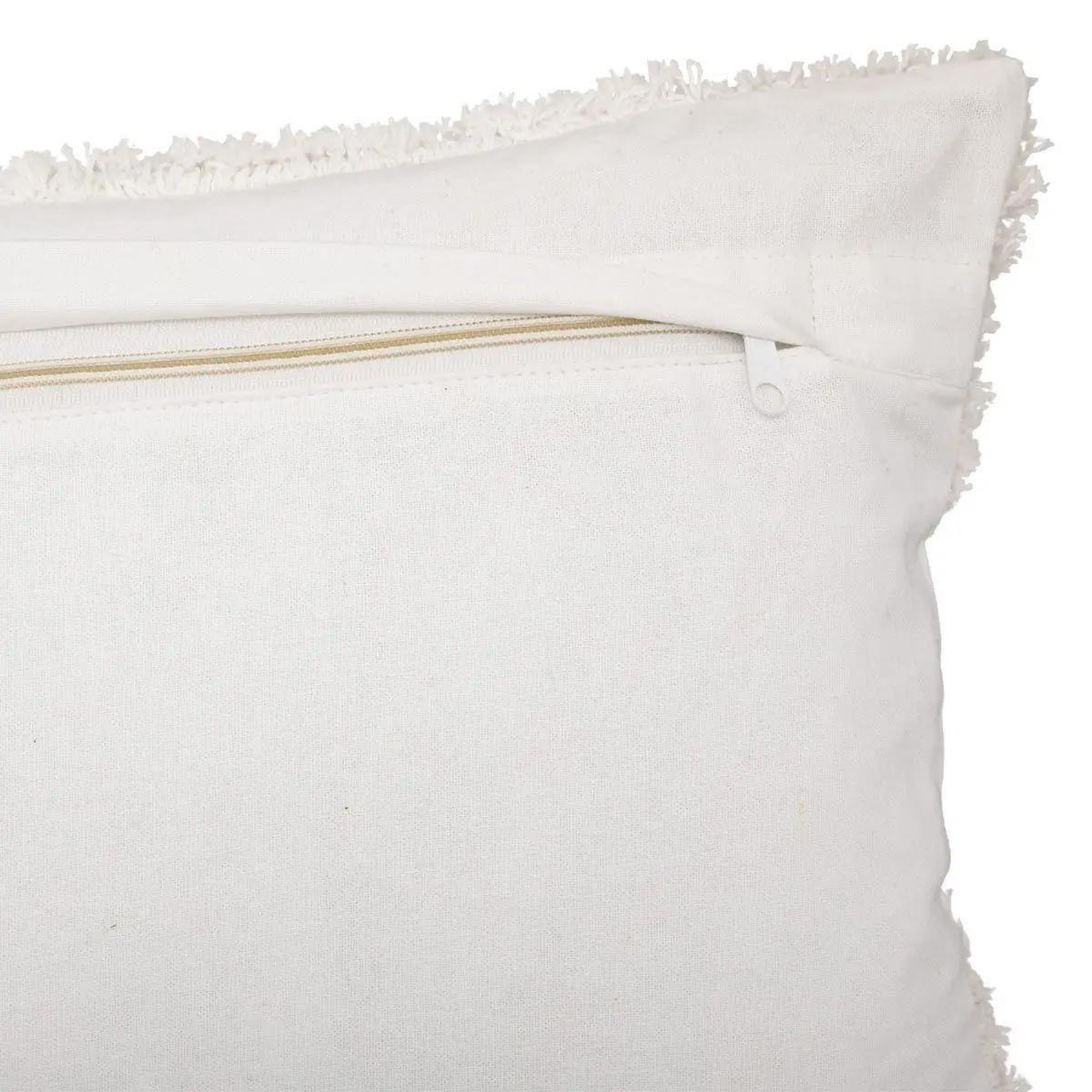 Voir la diapositive 2 : ATMOSPHERA Housse de coussin  tufté  30x50cm ivoire & lin