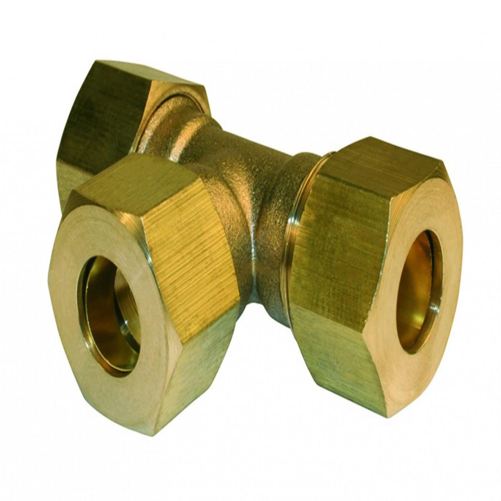 CENTRALE BRICO Raccord Té égal biconique laiton D.12 pour tube en cuivre