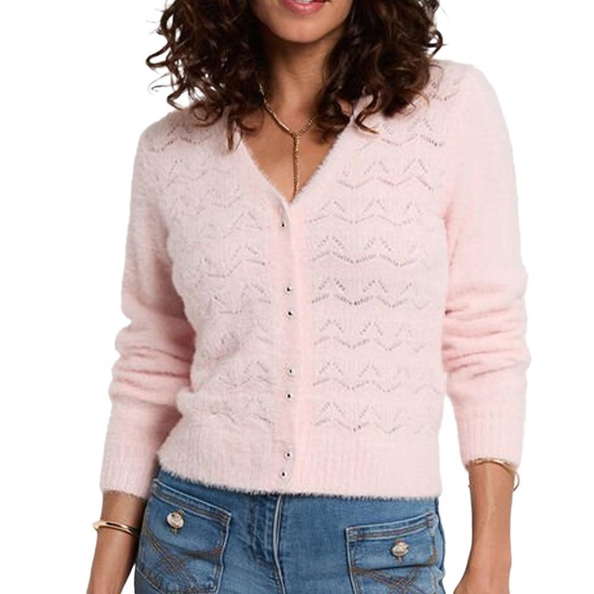 MORGAN Gilet Rose Femme Morgan LILY. Coloris disponibles : Rose