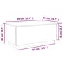 Voir la diapositive 6 : VIDAXL Table basse avec lumieres LED chene fume 90x50x40 cm