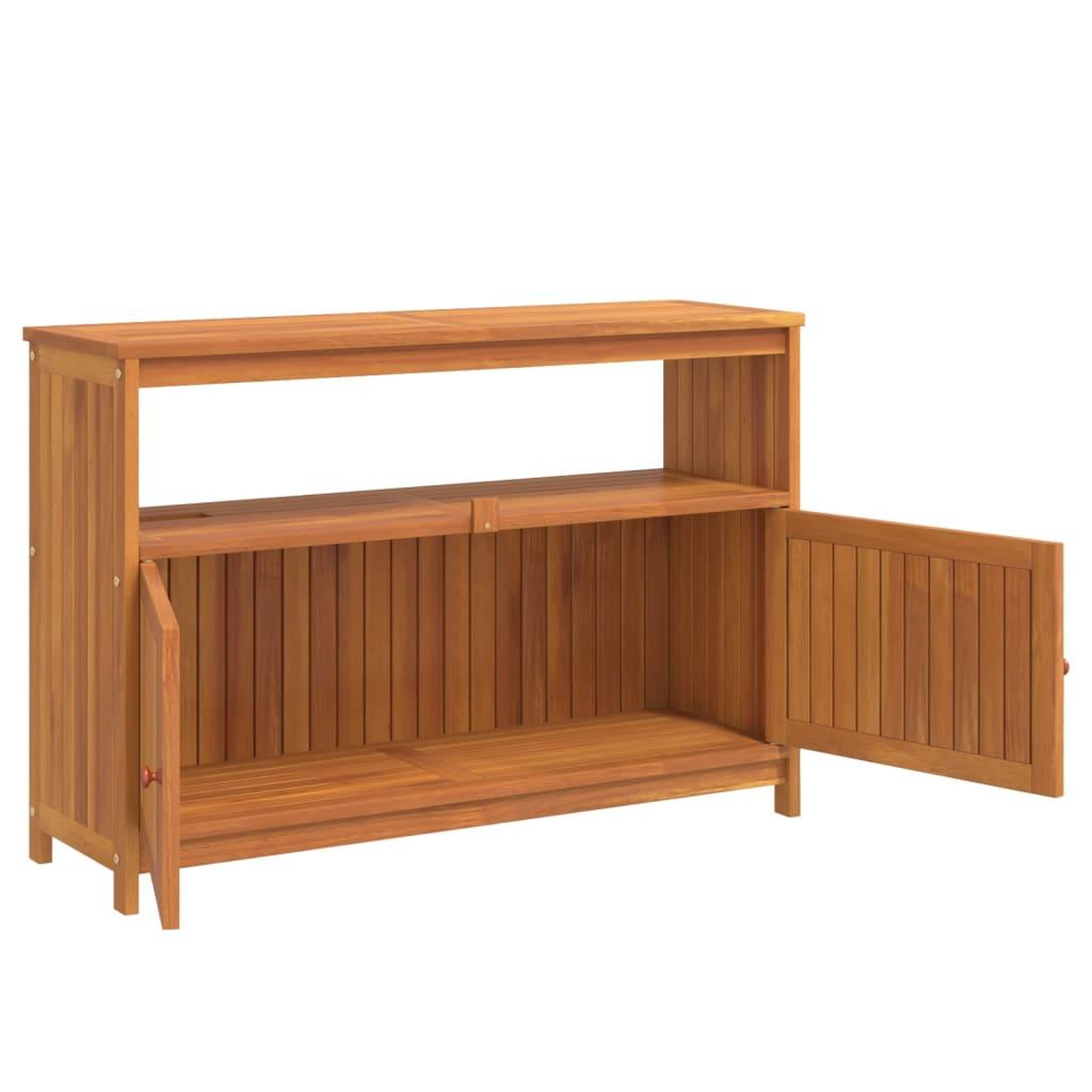 Voir la diapositive 4 : VIDAXL Table console de jardin 110x35x75 cm bois massif d'acacia