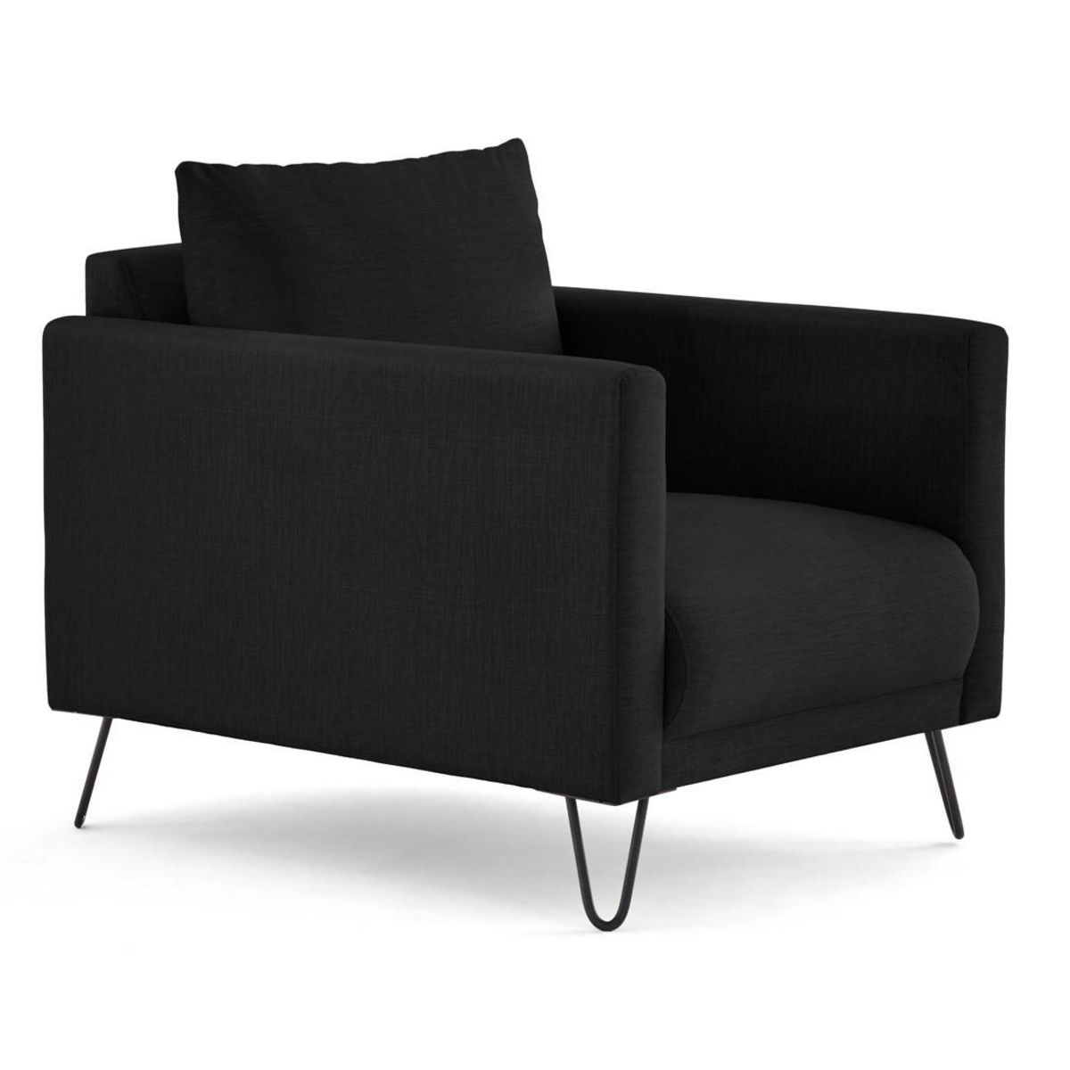LISA DESIGN Ostrava - fauteuil en velours pieds en épingle