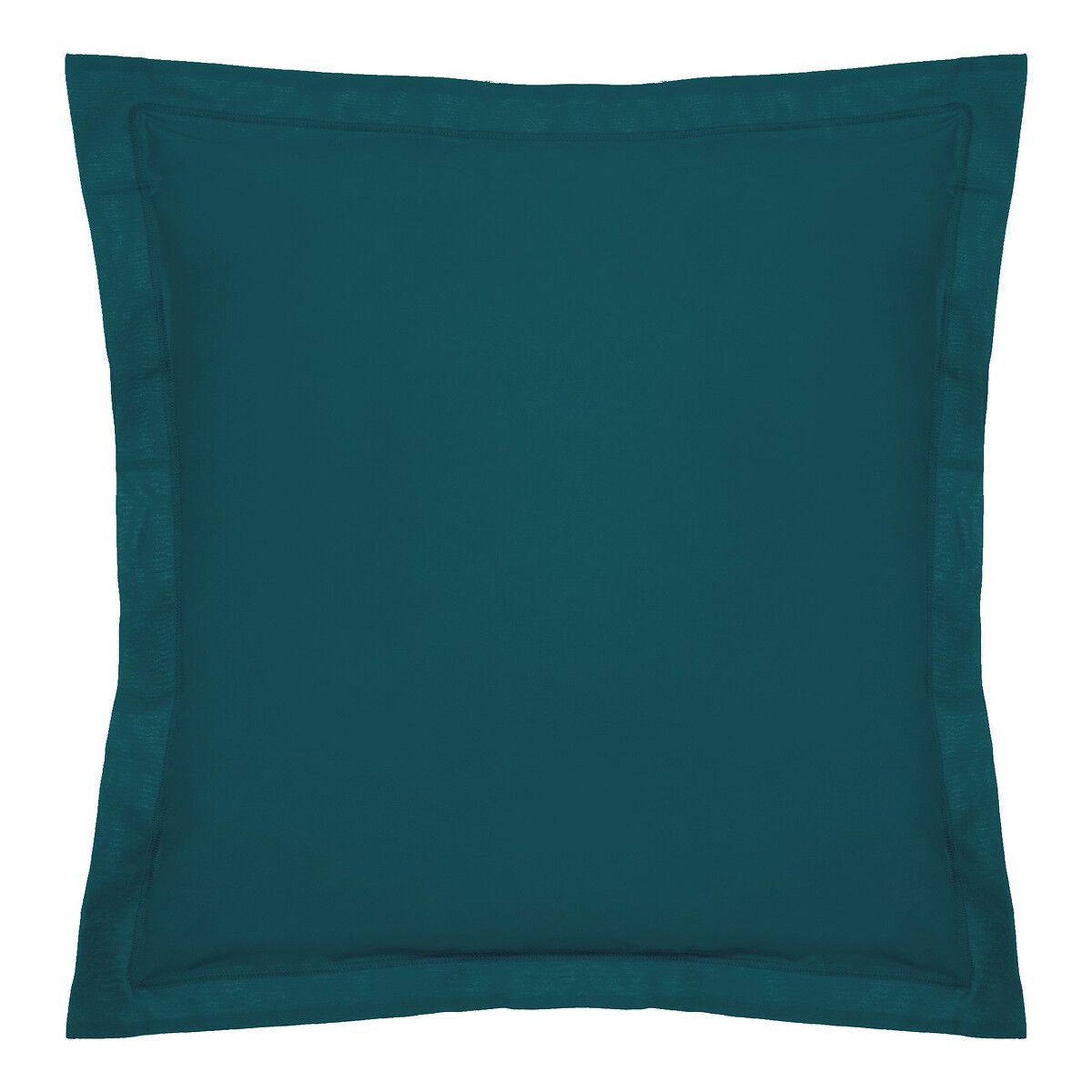 ATMOSPHERA Taie d'oreiller  percale  63x63cm bleu egéen