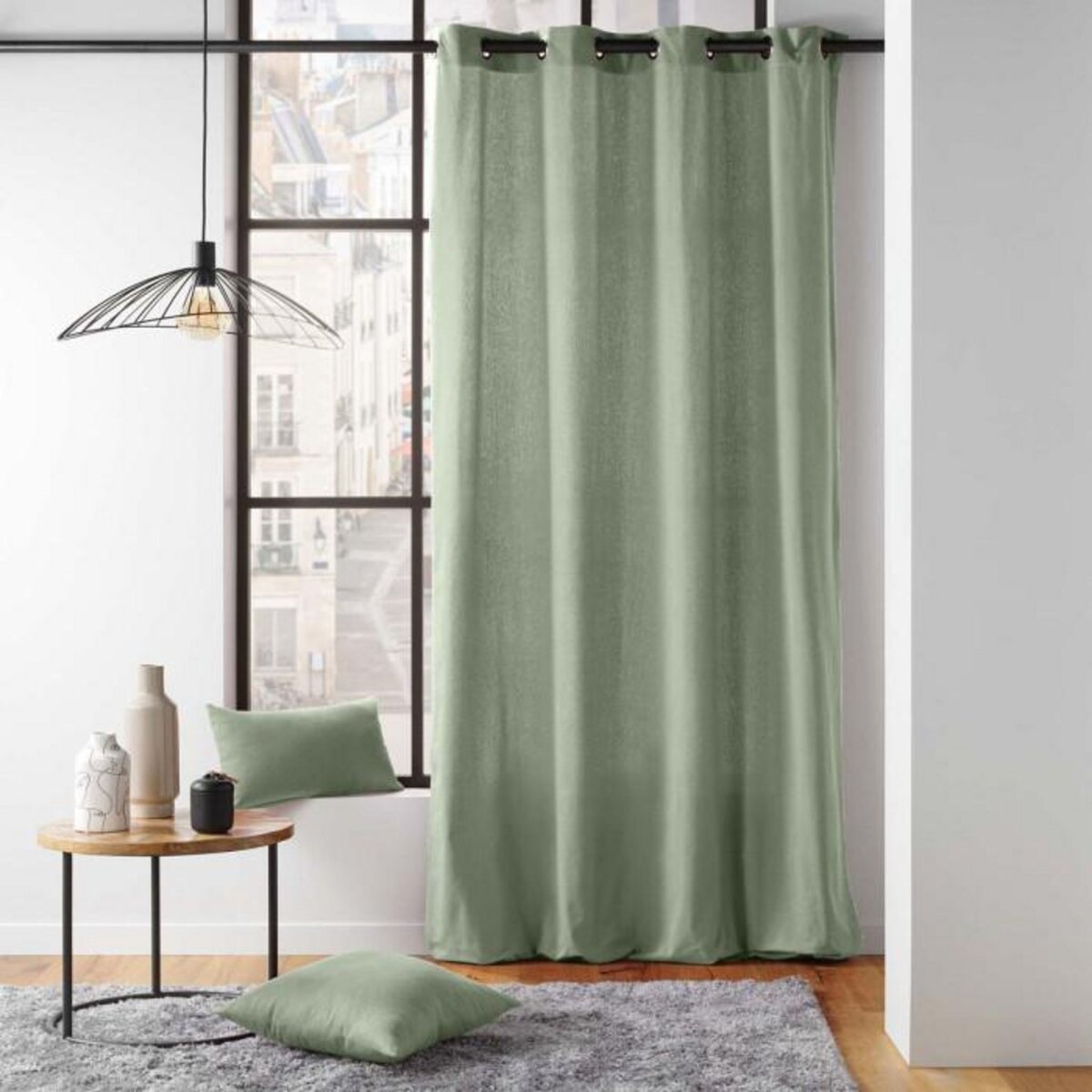 Paris Prix Coussin Déco  Twily  45x45cm Sauge