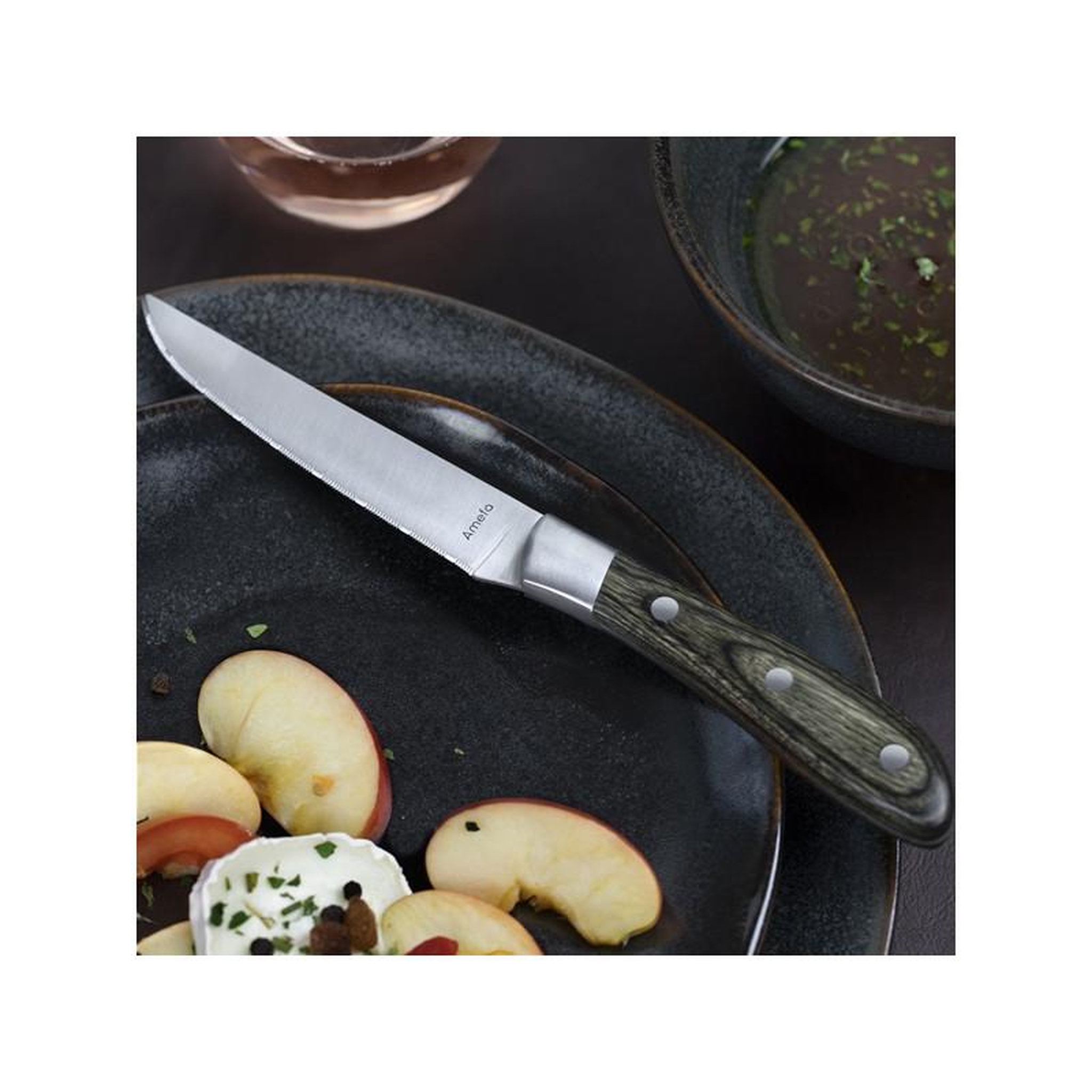 Voir la diapositive 3 : Amefa Coffret de 4 couteaux steak 11cm - 255015MB02BR4