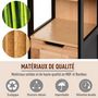 Voir la diapositive 6 : HOMCOM Meuble colonne rangement salle de bain style cosy dim. 30L x 30l x 144H cm 3 étagères 2 tiroirs bambou MDF noir
