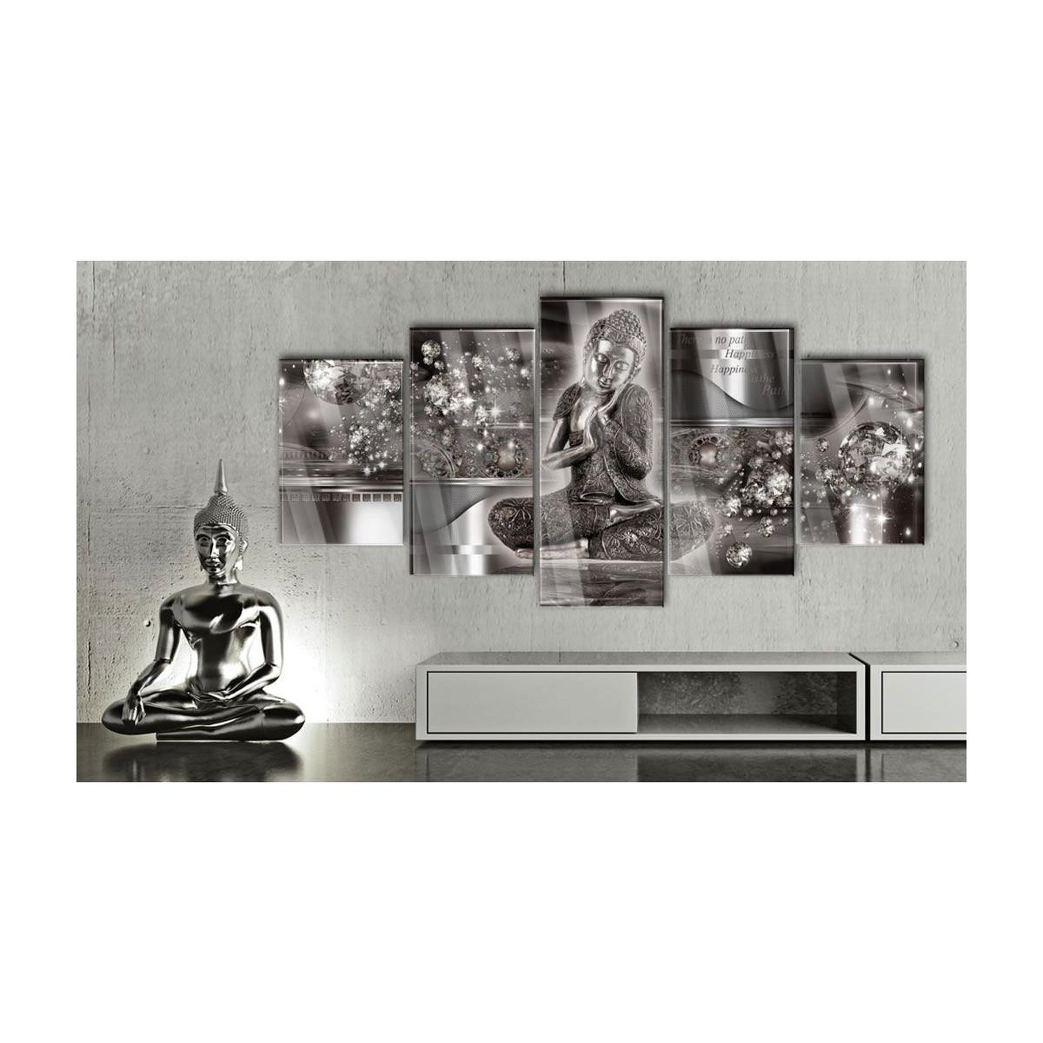 Voir la diapositive 2 : Paris Prix Tableau sur verre acrylique  silver serenity