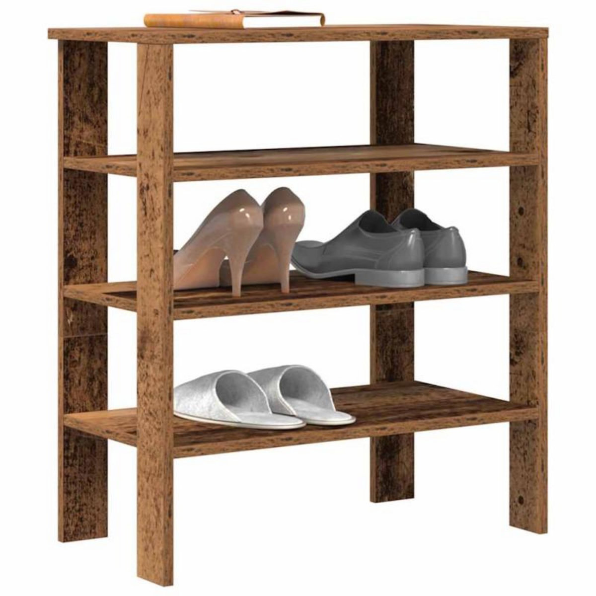 VIDAXL Étagère à chaussures vieux bois 61x32x70 cm bois d ingénierie