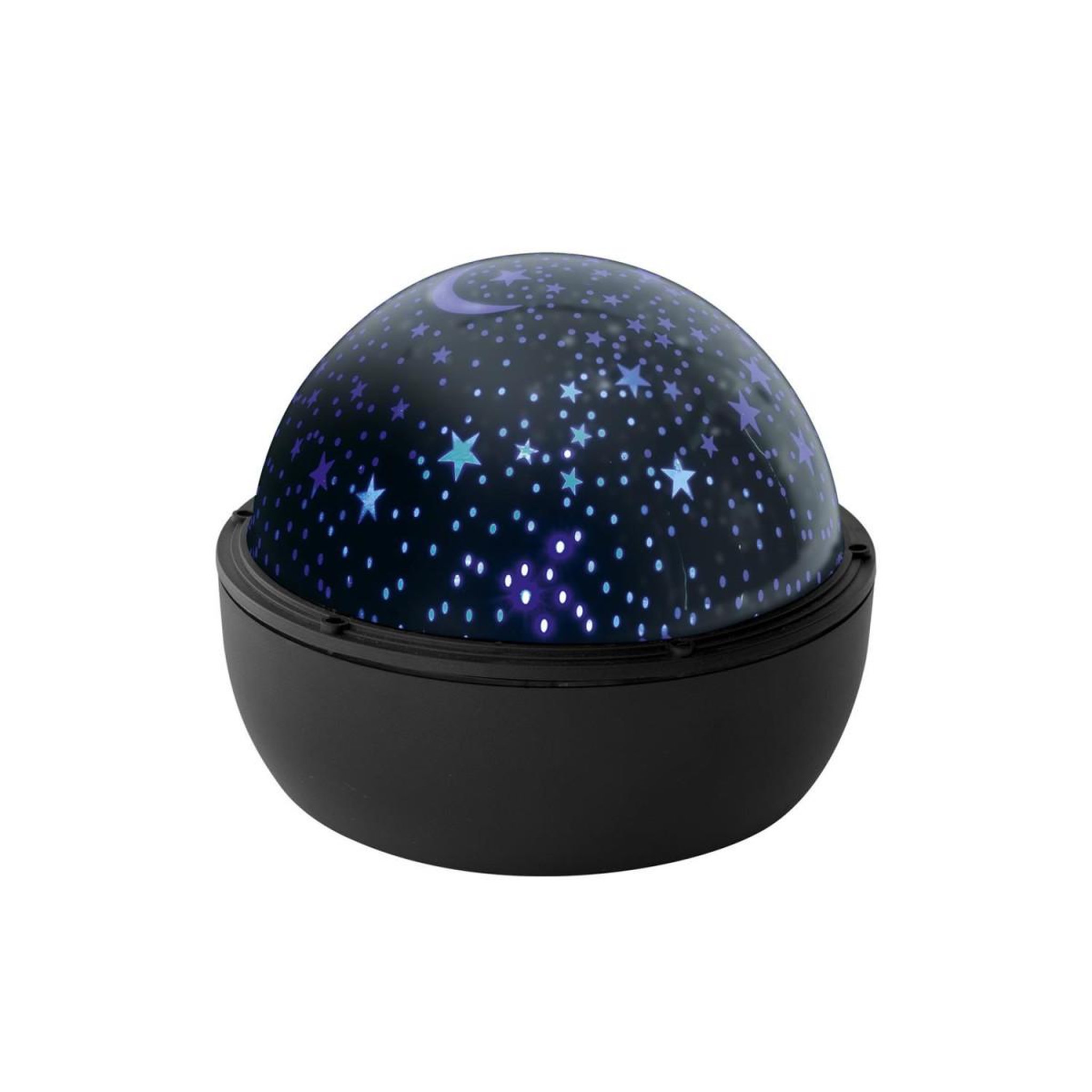 Voir la diapositive 1 : HOME DECO KIDS Veilleuse led rotative enfant  ciel étoilé  16cm noir