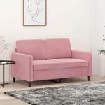 VIDAXL Canape a 2 places Rose 120 cm Velours