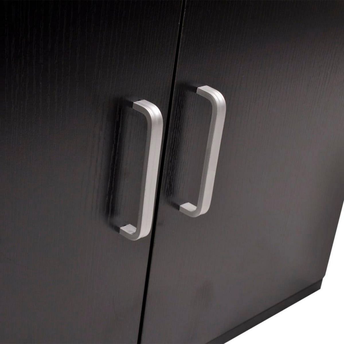 VIDAXL Meubles de salle de bains trois pieces Noir