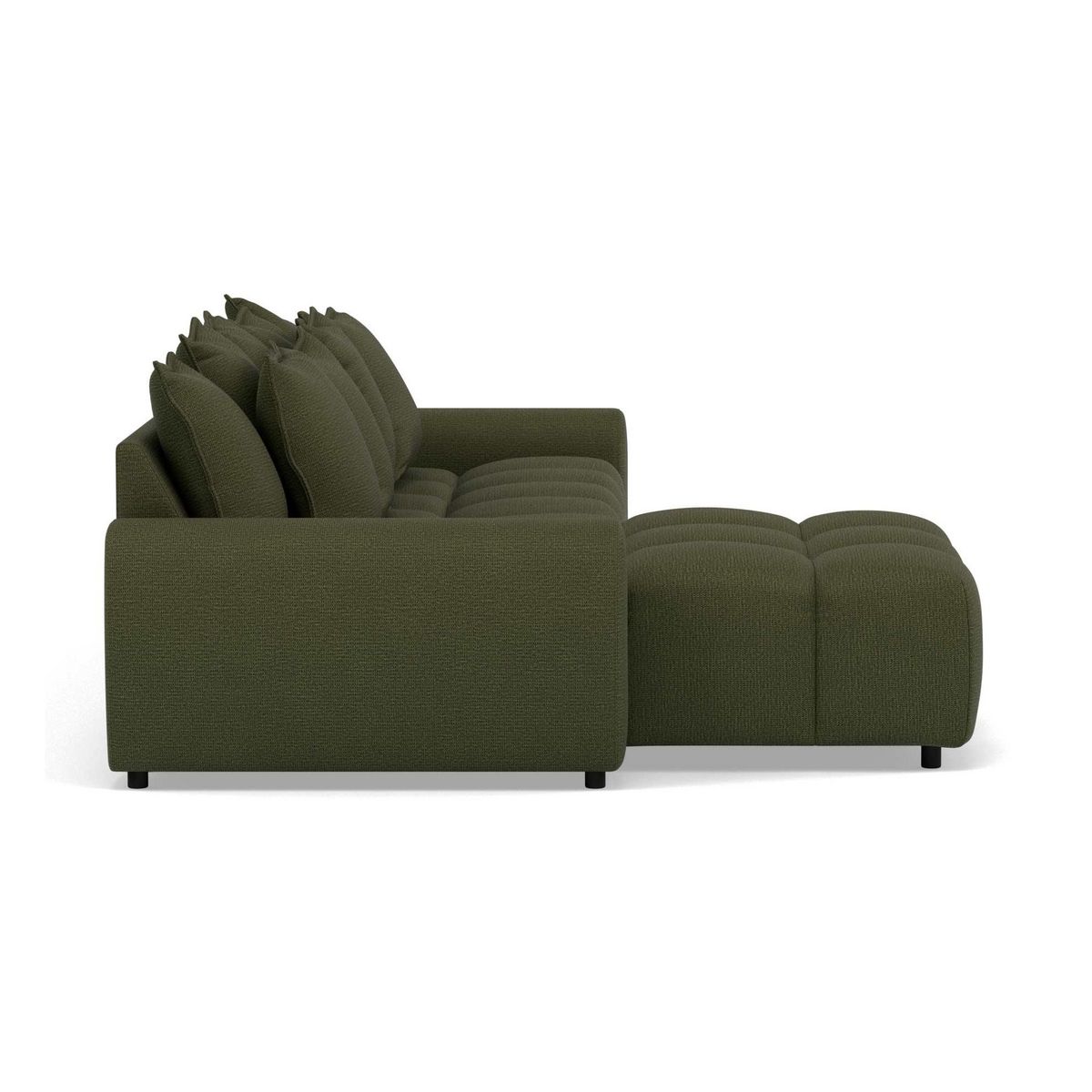 LISA DESIGN Adelaide - canapé d'angle réversible 4 places en tissu texturé