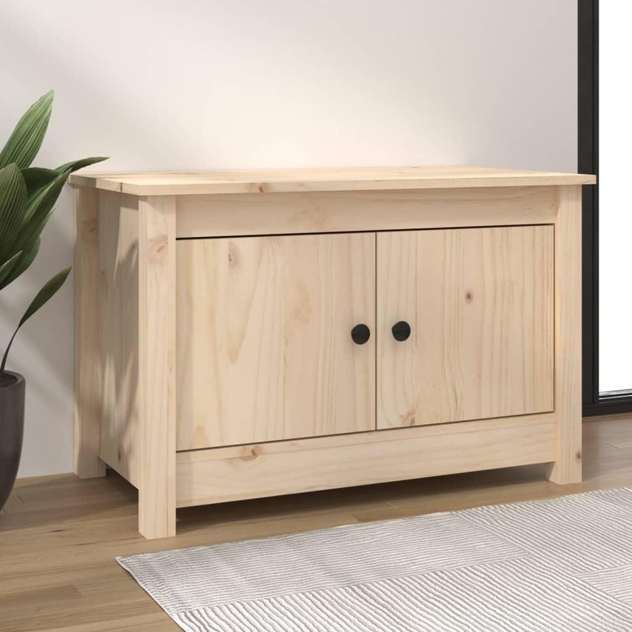 Voir la diapositive 1 : VIDAXL Armoire a chaussures 70x38x45,5 cm Bois de pin massif