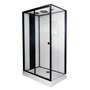 Voir la diapositive 1 : ONDEE Cabine hydromassante NOGEA noir mat - 120x80cm