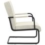 Voir la diapositive 3 : VIDAXL Chaise cantilever Blanc creme Velours