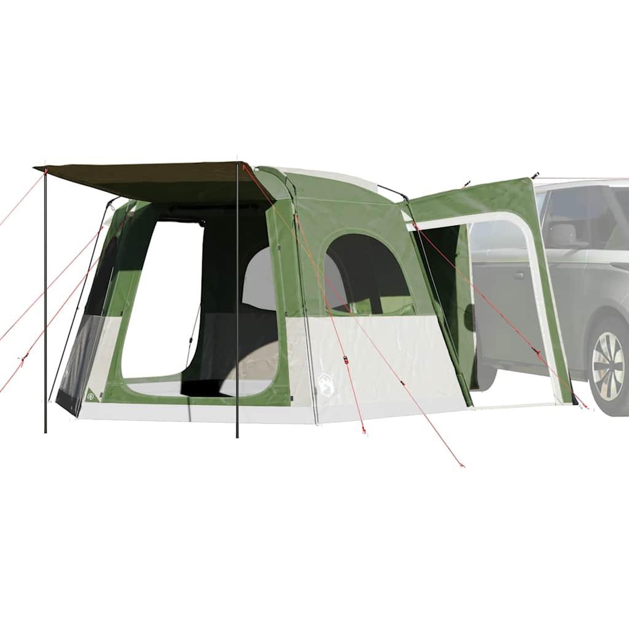 VIDAXL Tente de voiture 4 personnes vert impermeable