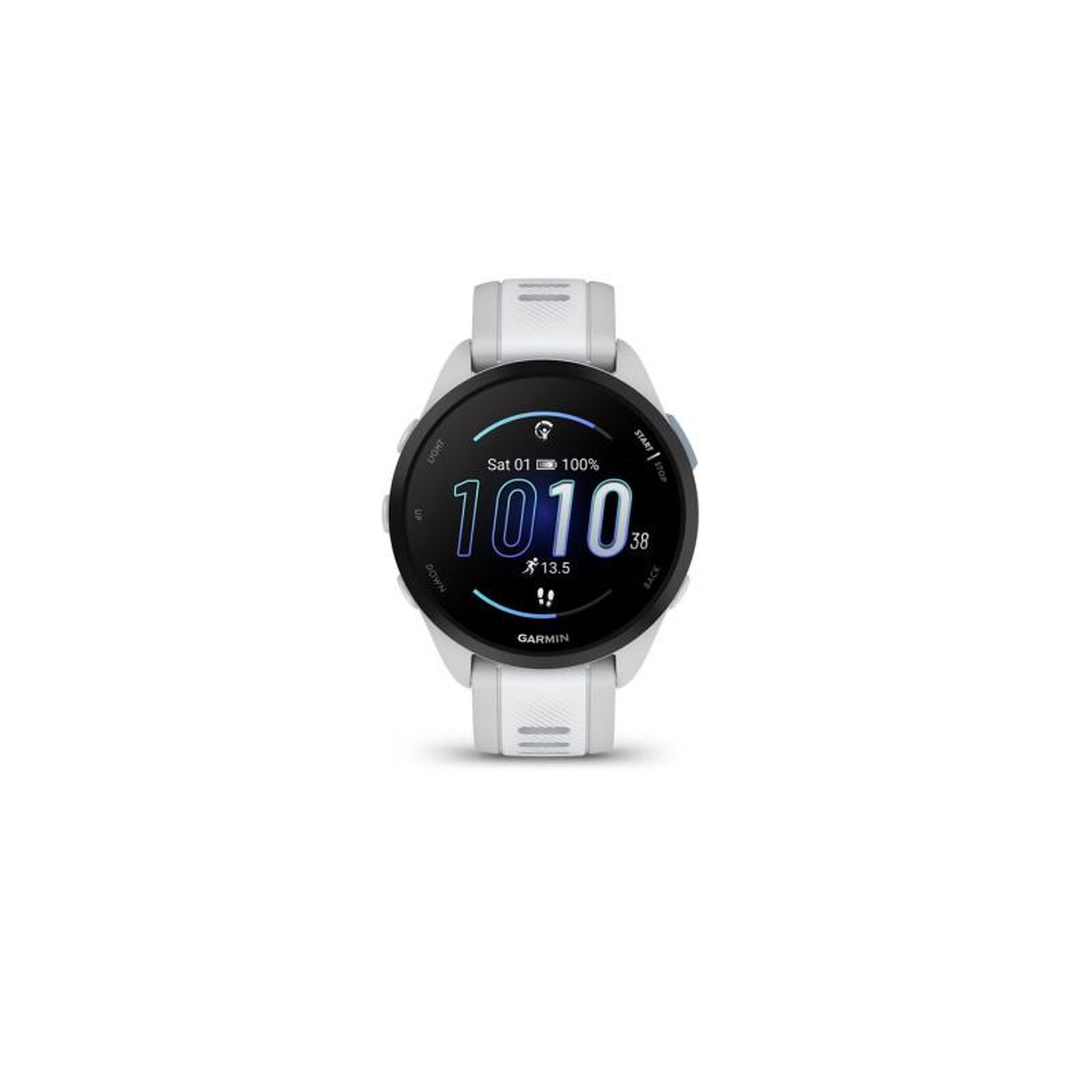 Voir la diapositive 1 : GARMIN Montre connectée Garmin Forerunner 165 Gris Clair Blanc