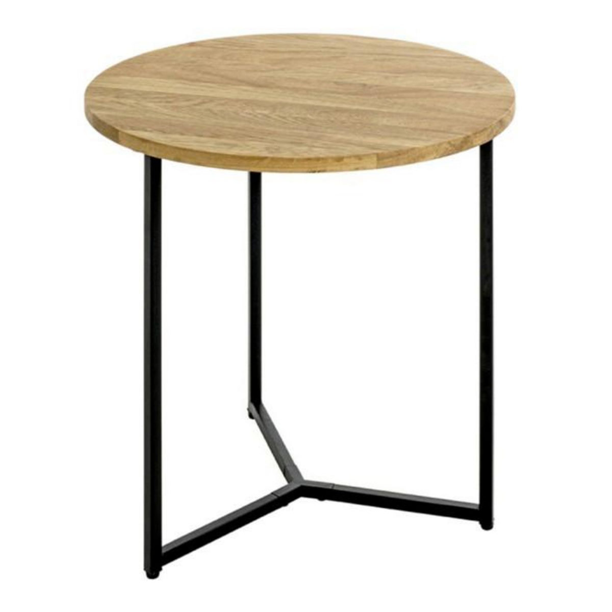 Paris Prix Table d'Appoint Ronde  Pika  52cm Chêne & Noir
